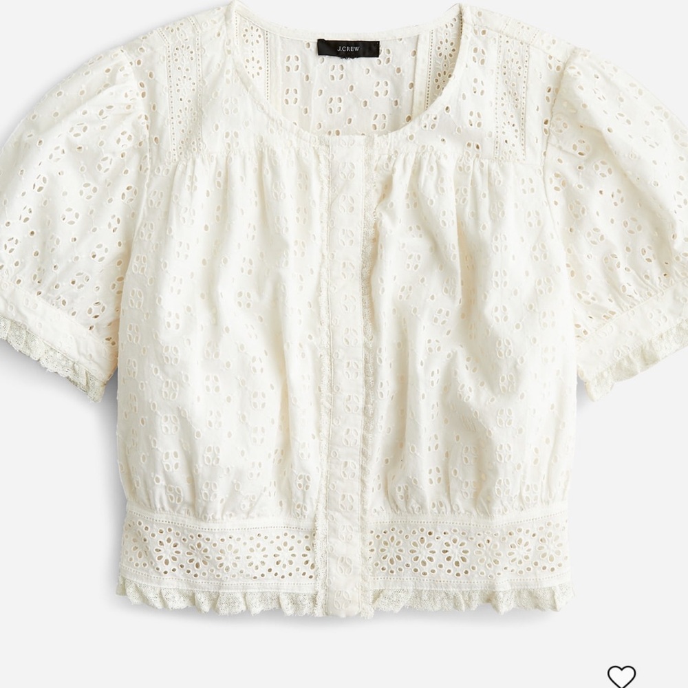 Jcrew, eyelet, crop top, medium